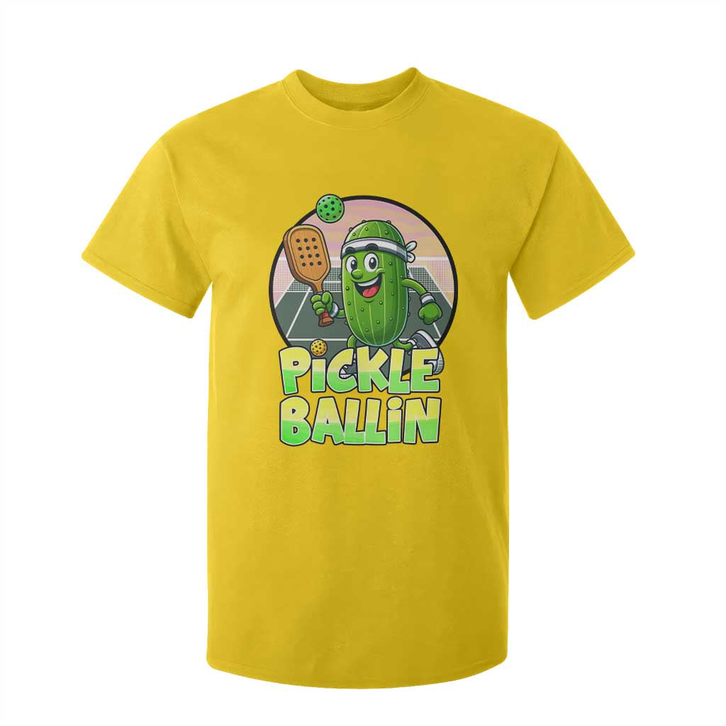 Funny Pickleball Lover T Shirt For Kid Pickle Ballin Quote TS12 Daisy Print Your Wear