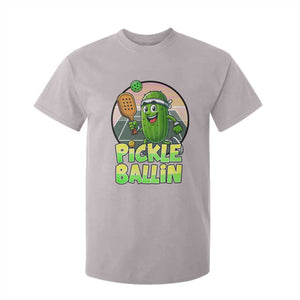 Funny Pickleball Lover T Shirt For Kid Pickle Ballin Quote TS12 Ice Gray Print Your Wear