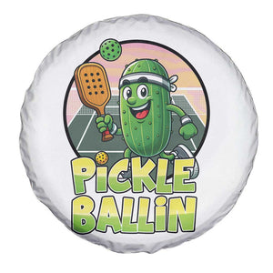 Funny Pickleball Lover Spare Tire Cover Pickle Ballin Quote TS12 Print Your Wear