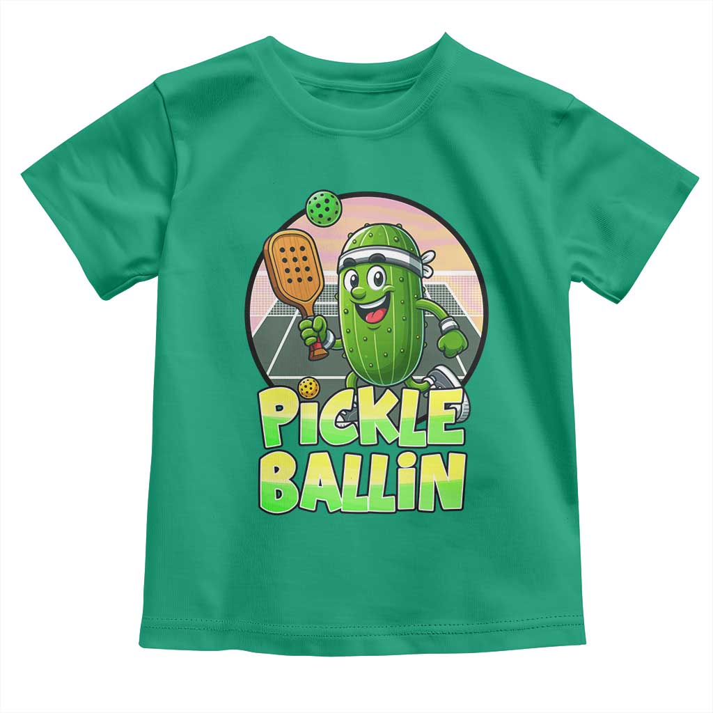 Funny Pickleball Lover Toddler T Shirt Pickle Ballin Quote TS12 Irish Green Print Your Wear