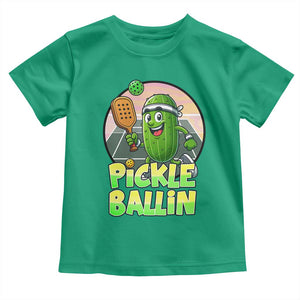Funny Pickleball Lover Toddler T Shirt Pickle Ballin Quote TS12 Irish Green Print Your Wear