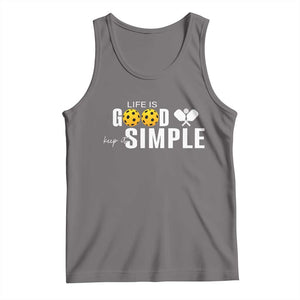Life Is Good Keep It Simple Tank Top Pickleball Lover TS12 Deep Heather Print Your Wear