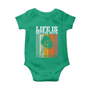 Life Is Better With Pickleball Baby Onesie Funny Dink Saying TS12 Irish Green Print Your Wear
