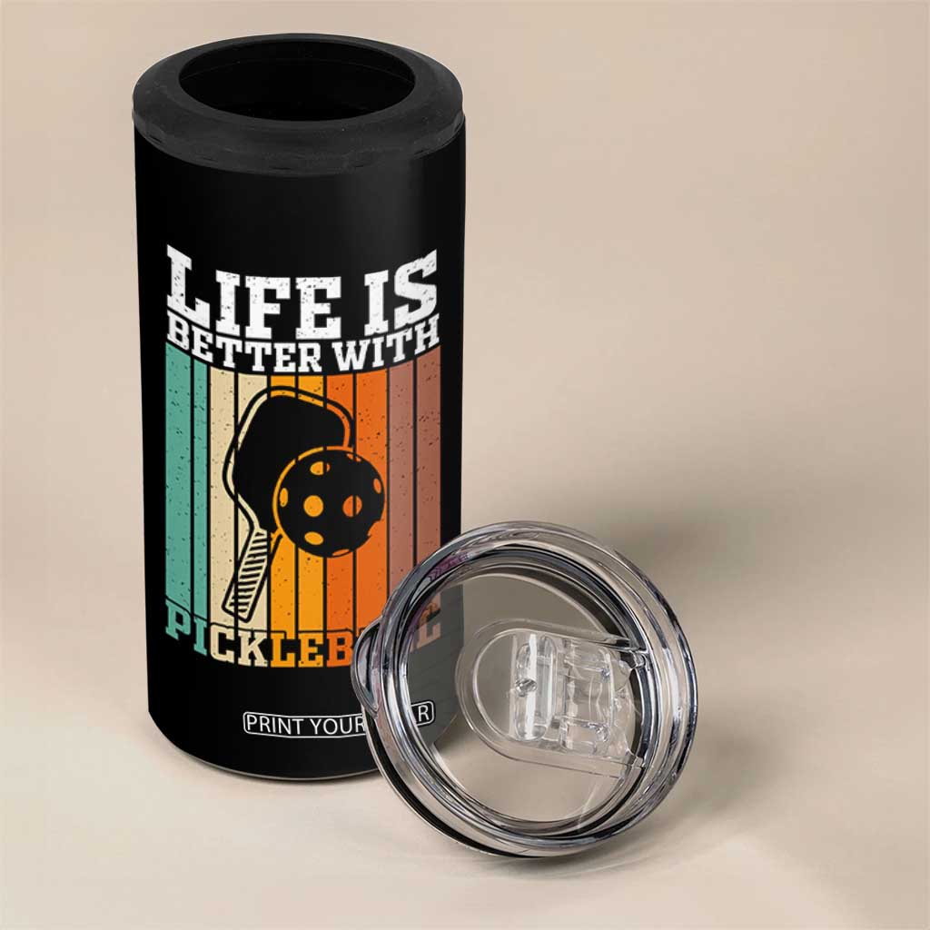 Life Is Better With Pickleball 4 in 1 Can Cooler Tumbler Funny Dink Saying TS12 Print Your Wear