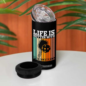 Life Is Better With Pickleball 4 in 1 Can Cooler Tumbler Funny Dink Saying TS12 Print Your Wear