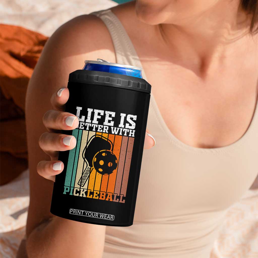 Life Is Better With Pickleball 4 in 1 Can Cooler Tumbler Funny Dink Saying TS12 Print Your Wear