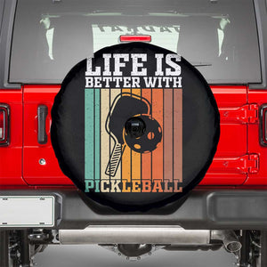 Life Is Better With Pickleball Spare Tire Cover Funny Dink Saying TS12 Black Print Your Wear