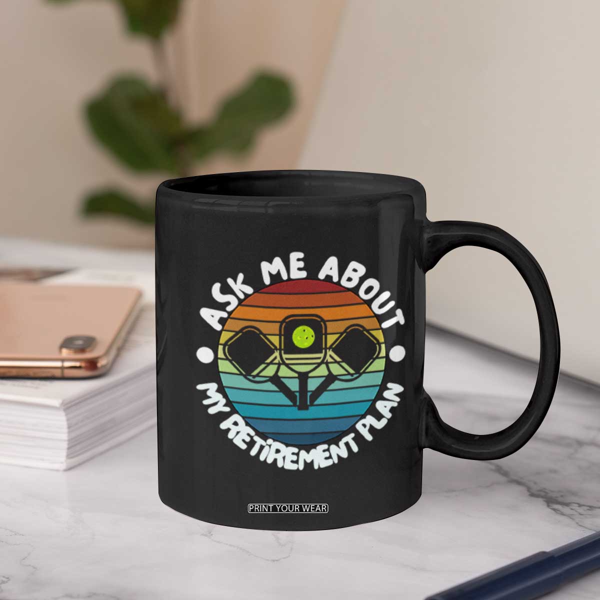 My Retirement Plan Coffee Mug Funny Pickleball Gift TS12 Print Your Wear