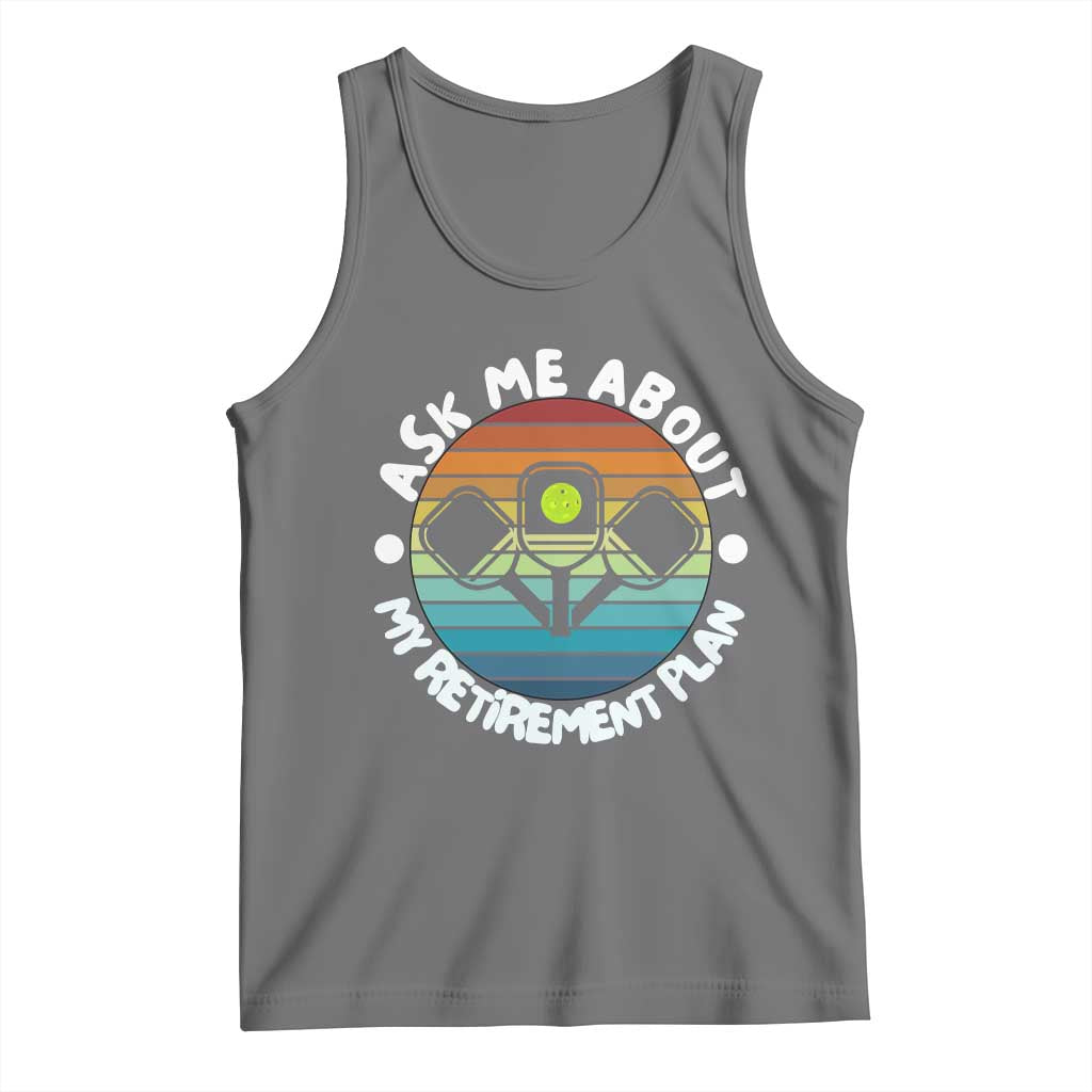 My Retirement Plan Tank Top Funny Pickleball Gift TS12 Black Heather Print Your Wear