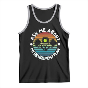 My Retirement Plan Tank Top Funny Pickleball Gift TS12 Black Athletic Heather Print Your Wear