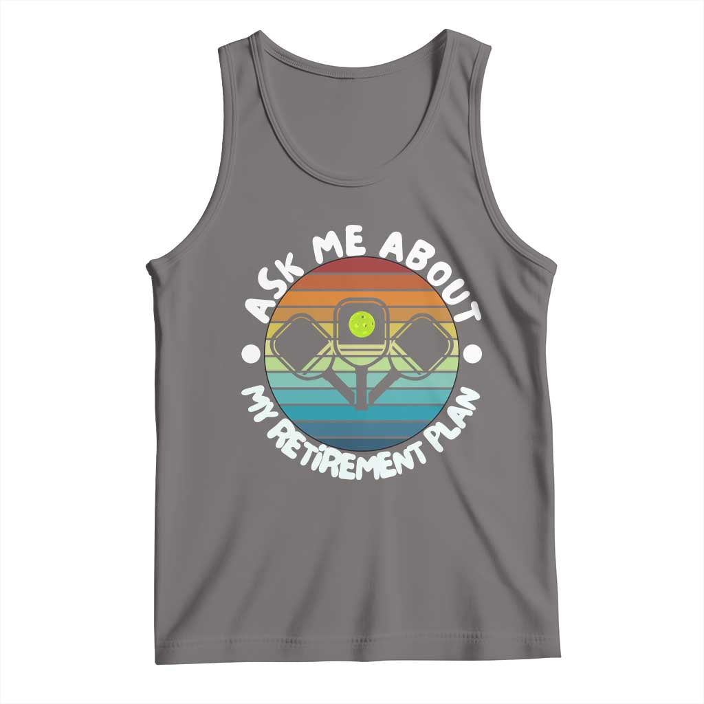 My Retirement Plan Tank Top Funny Pickleball Gift TS12 Deep Heather Print Your Wear