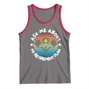 My Retirement Plan Tank Top Funny Pickleball Gift TS12 Deep Heather Red Print Your Wear