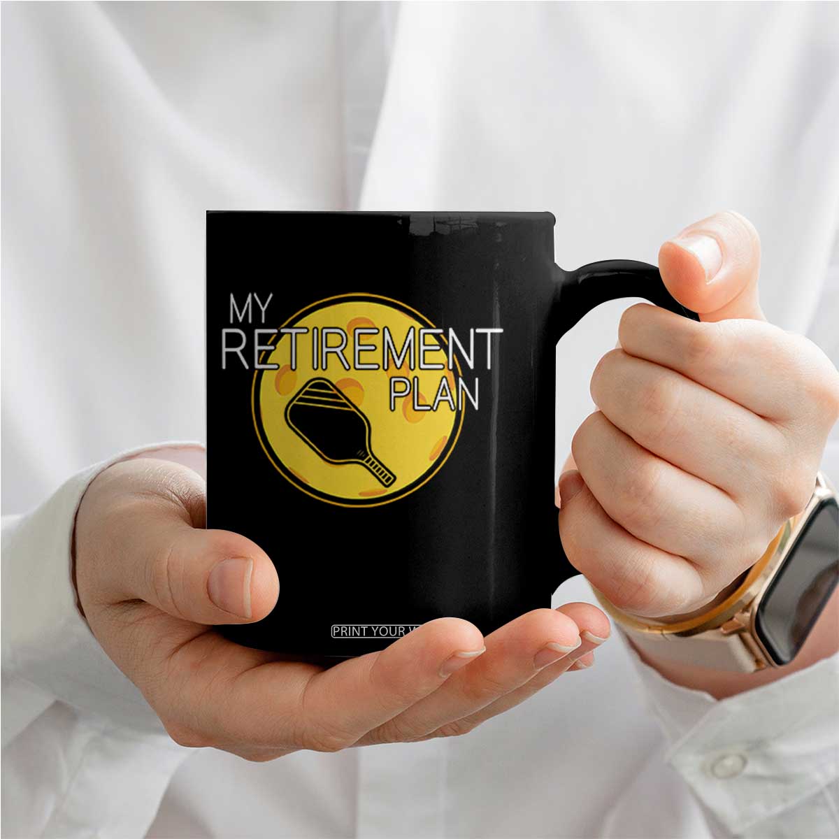 Funny Retirement Plan Coffee Mug Pickleball Gift For Lovers TS12 Print Your Wear