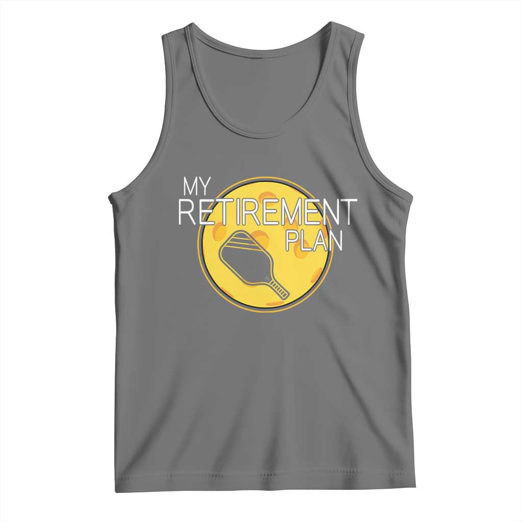 Funny Retirement Plan Tank Top Pickleball Gift For Lovers TS12 Black Heather Print Your Wear