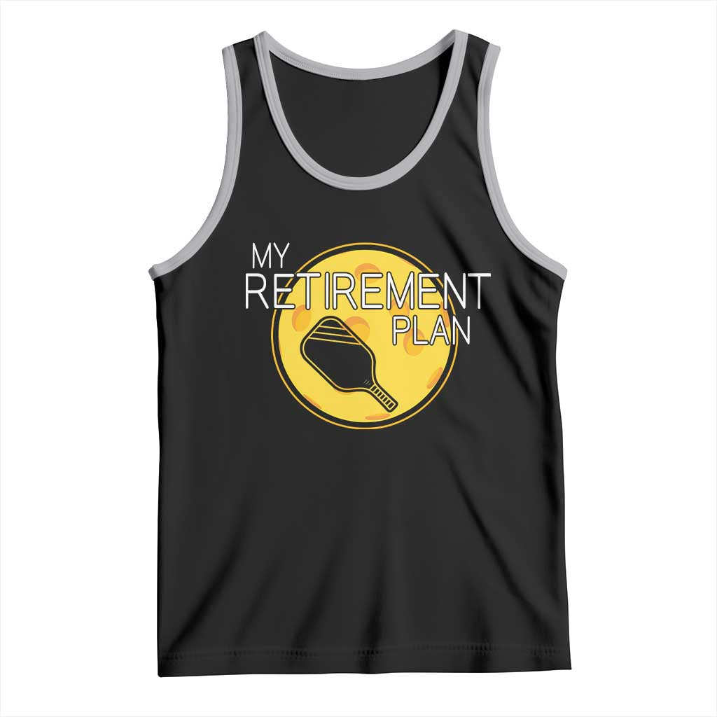 Funny Retirement Plan Tank Top Pickleball Gift For Lovers TS12 Black Athletic Heather Print Your Wear