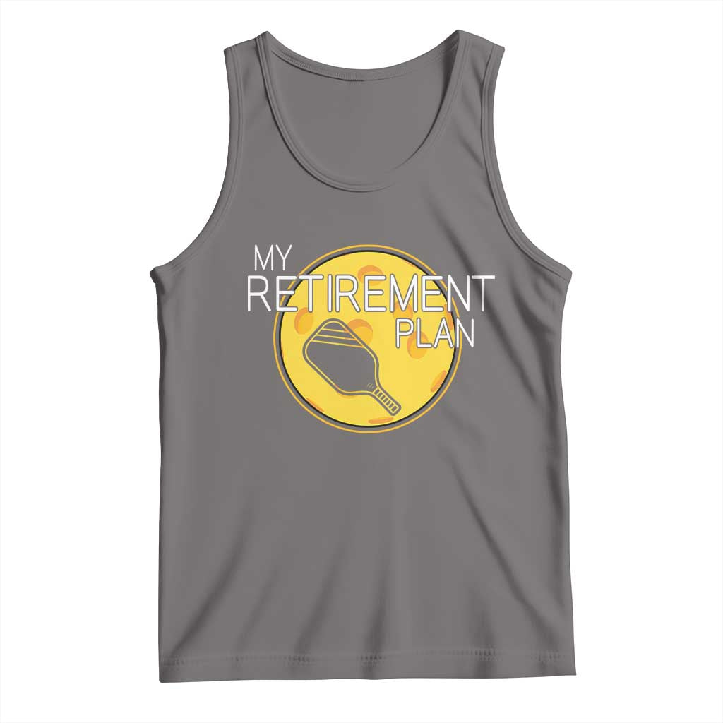 Funny Retirement Plan Tank Top Pickleball Gift For Lovers TS12 Deep Heather Print Your Wear