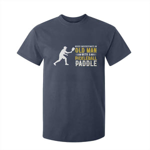 Funny Pickleball Lover T Shirt For Kid Never Underestimate Old Man TS12 Navy Print Your Wear