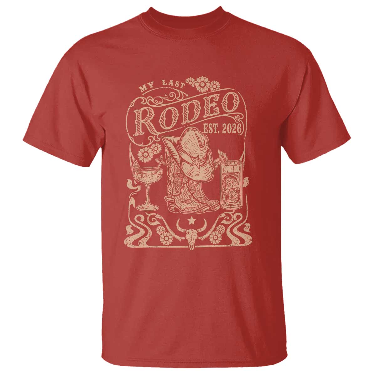 My Last Rodeo Western Bachelorette Party Bride 2026 T Shirt Cowgirl Wedding Gift TS12 Red Print Your Wear