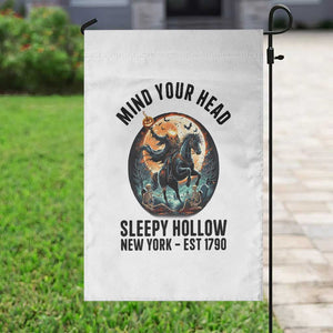 Headless Horseman Garden Flag Mind Your Head Haunted Gift TS12 Print Your Wear