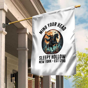 Headless Horseman Garden Flag Mind Your Head Haunted Gift TS12 Print Your Wear