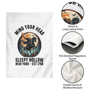 Headless Horseman Garden Flag Mind Your Head Haunted Gift TS12 Print Your Wear