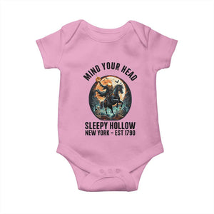 Headless Horseman Baby Onesie Mind Your Head Haunted Gift TS12 Light Pink Print Your Wear