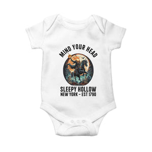 Headless Horseman Baby Onesie Mind Your Head Haunted Gift TS12 White Print Your Wear