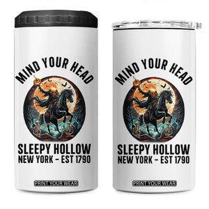 Headless Horseman 4 in 1 Can Cooler Tumbler Mind Your Head Haunted Gift TS12 One Size: 16 oz White Print Your Wear