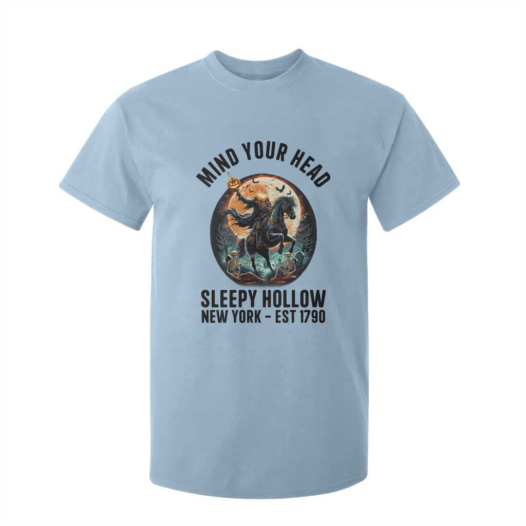 Headless Horseman T Shirt For Kid Mind Your Head Haunted Gift TS12 Light Blue Print Your Wear