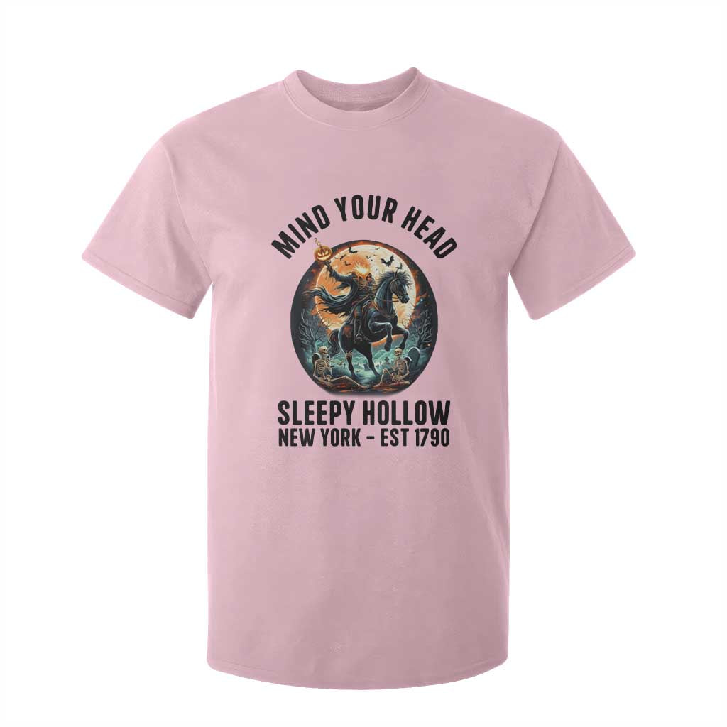 Headless Horseman T Shirt For Kid Mind Your Head Haunted Gift TS12 Light Pink Print Your Wear
