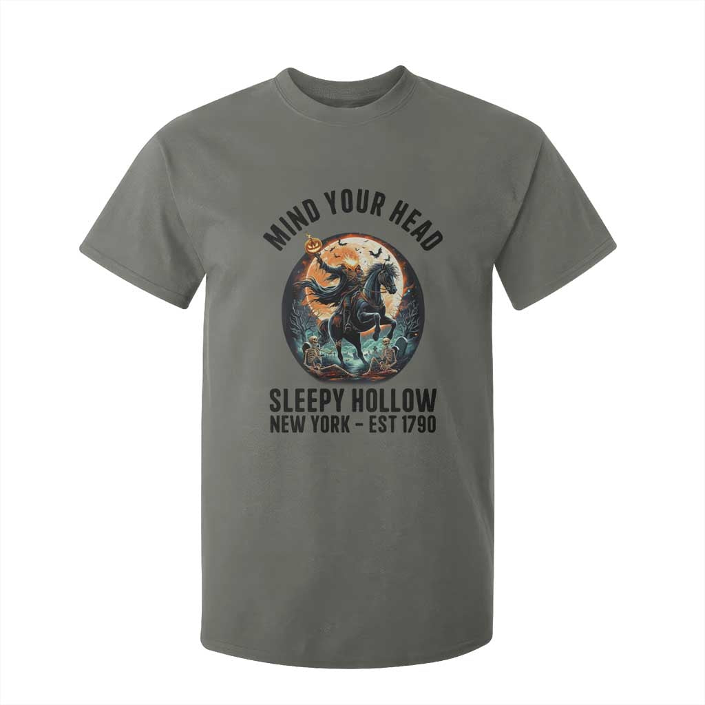 Headless Horseman T Shirt For Kid Mind Your Head Haunted Gift TS12 Military Green Print Your Wear