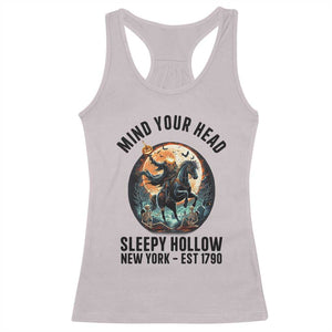 Headless Horseman Racerback Tank Top Mind Your Head Haunted Gift TS12 Ice Gray Print Your Wear