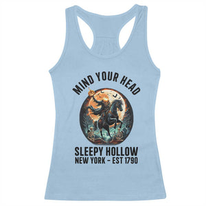 Headless Horseman Racerback Tank Top Mind Your Head Haunted Gift TS12 Light Blue Print Your Wear