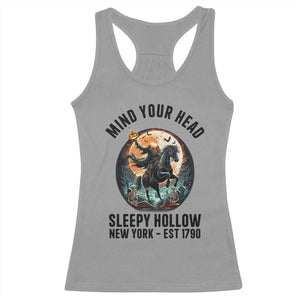 Headless Horseman Racerback Tank Top Mind Your Head Haunted Gift TS12 Sport Gray Print Your Wear
