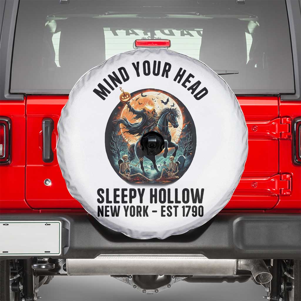 Headless Horseman Spare Tire Cover Mind Your Head Haunted Gift TS12 White Print Your Wear
