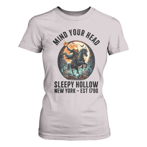 Headless Horseman T Shirt For Women Mind Your Head Haunted Gift TS12 Ice Gray Print Your Wear