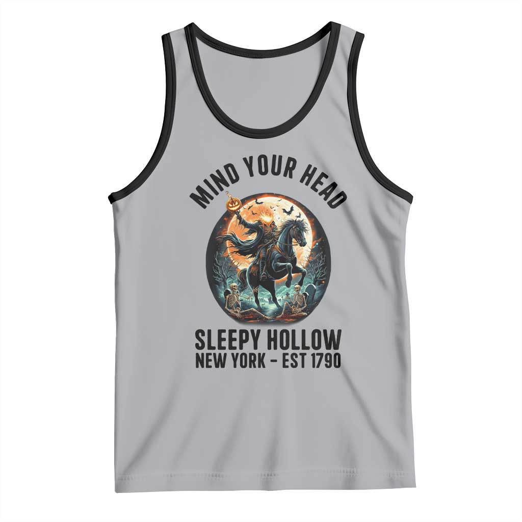 Headless Horseman Tank Top Mind Your Head Haunted Gift TS12 Athletic Heather Black Print Your Wear