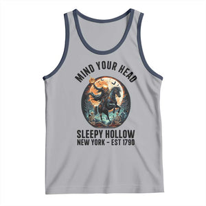 Headless Horseman Tank Top Mind Your Head Haunted Gift TS12 Athletic Heather Navy Print Your Wear