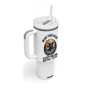 Headless Horseman Tumbler With Handle Mind Your Head Haunted Gift TS12 Print Your Wear