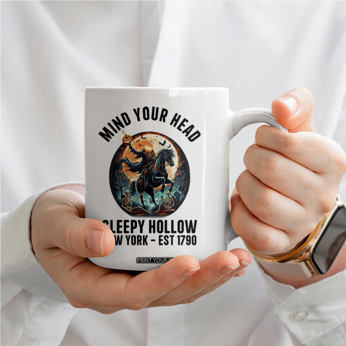 Headless Horseman Coffee Mug Mind Your Head Haunted Gift TS12 Print Your Wear