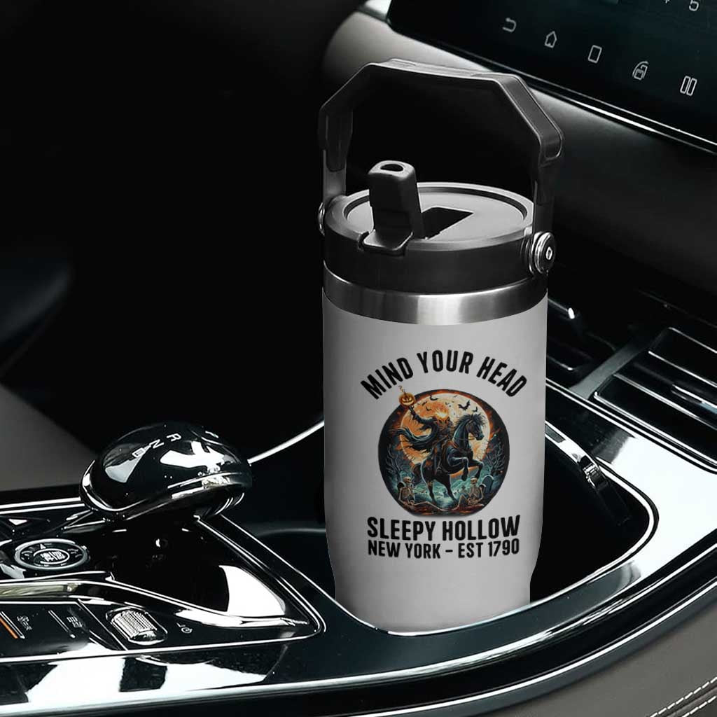 Headless Horseman Flip Straw Tumbler Mind Your Head Haunted Gift TS12 Print Your Wear
