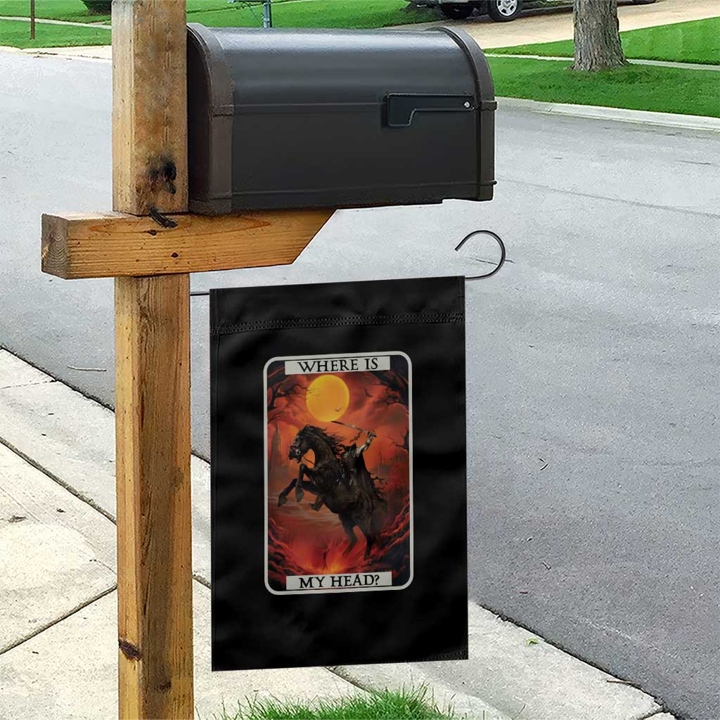 Headless Horseman Garden Flag Where Is My Head Gothic Tarot Gift TS12 Print Your Wear