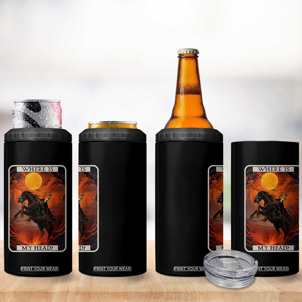 Headless Horseman 4 in 1 Can Cooler Tumbler Where Is My Head Gothic Tarot Gift TS12 Print Your Wear