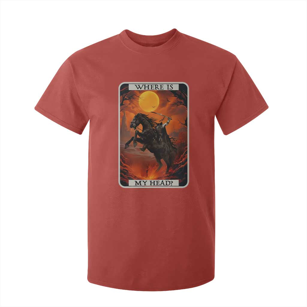 Headless Horseman T Shirt For Kid Where Is My Head Gothic Tarot Gift TS12 Red Print Your Wear