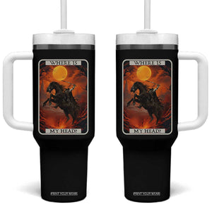 Headless Horseman Tumbler With Handle Where Is My Head Gothic Tarot Gift TS12 One Size: 40 oz Black Print Your Wear