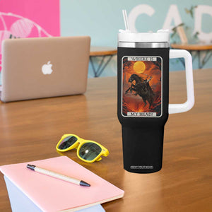 Headless Horseman Tumbler With Handle Where Is My Head Gothic Tarot Gift TS12 Print Your Wear