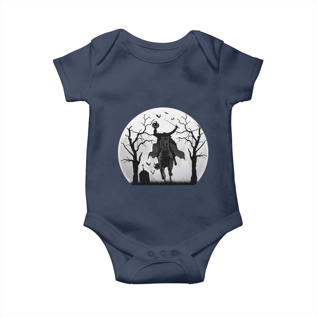 Headless Horseman Baby Onesie Gothic Horror Halloween Gift TS12 Navy Print Your Wear