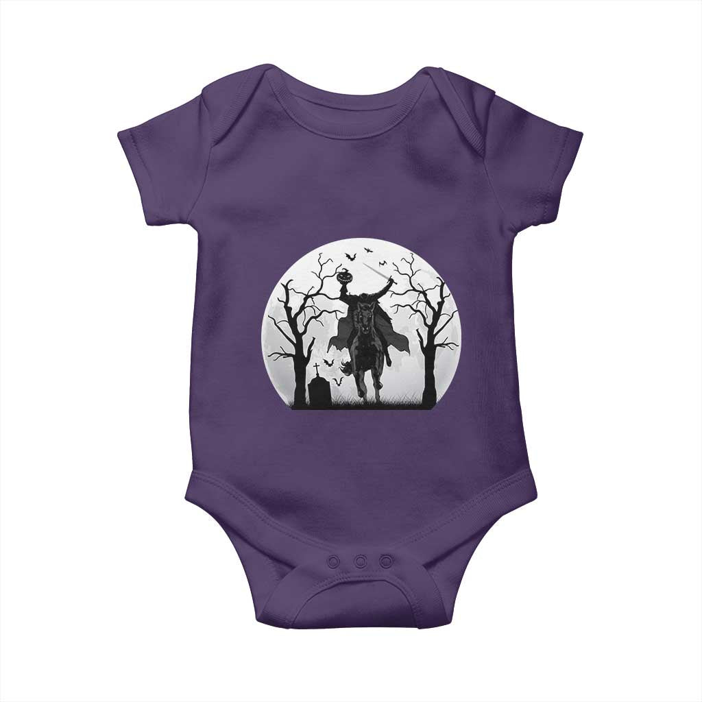 Headless Horseman Baby Onesie Gothic Horror Halloween Gift TS12 Purple Print Your Wear