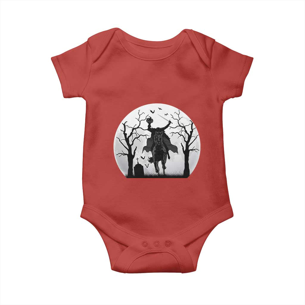 Headless Horseman Baby Onesie Gothic Horror Halloween Gift TS12 Red Print Your Wear