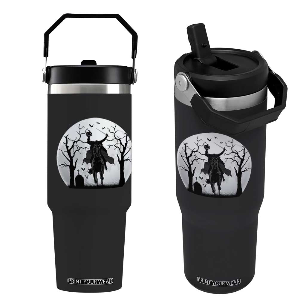 Headless Horseman Flip Straw Tumbler Gothic Horror Halloween Gift TS12 One Size: 30 oz Black Print Your Wear